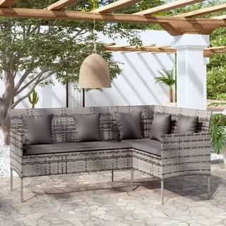 vidaXL Sofa in L-Form Loungesofa grau