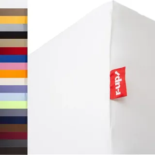 r-up Spannbettlaken Baumwolle-Elasthan 90 x 200 - 100 x 220 cm weiß