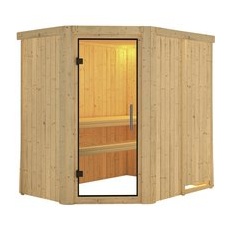 KARIBU Sauna »Wenden«, für 3 Personen, ohne Ofen - beige