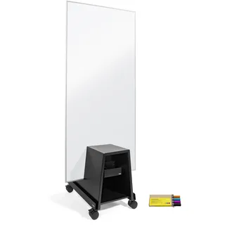 Sigel Whiteboard-Set mit Ständer Single-use Meet up 90,0 x 180,0 cm weiß/schwarz/silber Aluminium