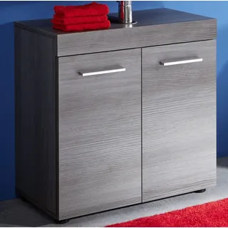trendteam Waschbeckenunterschrank Runner/Moon Sardegna Bad Möbel Unterschrank Runner grau 58 x 57 x 31 cm - Silber