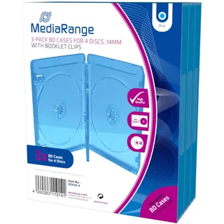 MediaRange BOX38-4-30 BD-Leerhülle, 14 mm blau