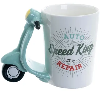 Close Up Retro Tasse: Speed King Auto Repair mit 3D Roller Henkel - 100% Keramik