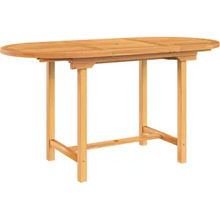 Gartentisch Ausziehbar 110-160x80x75 cm Massivholz Teak - Braun, Bunt