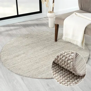 Myflair Möbel & Accessoires Teppich »Ava« rund 7 mm Höhe Uni Farben, meliert, Sisal-Optik, auch in rechteckig erhältlich,