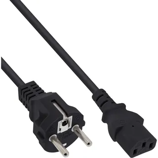 InLine InLine® Netzkabel, Schutzkontakt gerade auf Kaltgerätestecker C13, 5m, schwarz