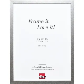 Effekt-Holzfotorahmen, Profil 58, silber, 27 x 48 cm, Museumsglas - Silber