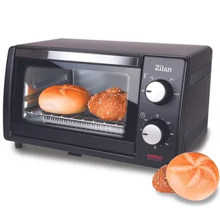 Zilan Minibackofen | 9 Liter | Kleiner Backofen | Mini Oven | 800 W | 100-230°C