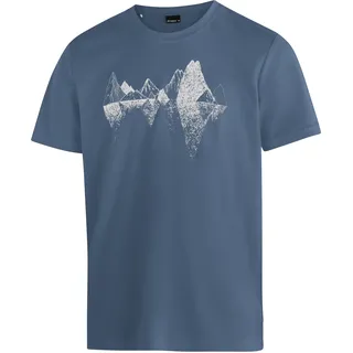T-Shirt MAIER SPORTS "Tilia Pique M", Herren, Gr. 4XL, blau (jeansblau), 100% Polyester, Rundhals, Shirts T-Shirt, Herren Kurzarmshirt, leichtes Sommer Funktionsshirt, Rundhals, Reg Fit, Topseller