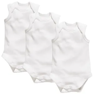Playshoes Unisex Kinder Body, Weiß ohne Arm, 3 Stück, 62-68