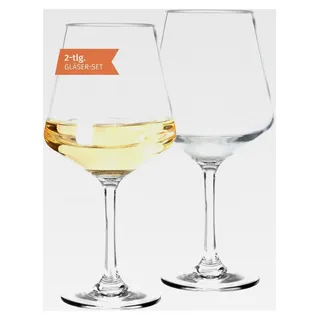 Milano Weingläser 460 ml Camping Gläser Polycarbonat 2 Stück bruchfest Weißweingläser Set kratzfest