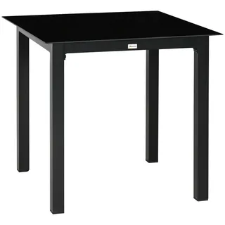 Outsunny Gartentisch 80 x 80 x 74 cm Schwarz