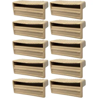 cyclingcolors 10x Lattenhalter Monolatte 63 x 8 mm Kunststoff für Lattenrost Holzrahmen Bett Endkappen Befestigung Lasche Klammer Schraube, beige