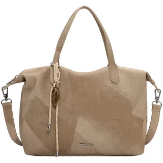 Shopper TAMARIS "Shopper TAS Karen", Damen, Gr. B/H/T: 40cm x 27cm x 16cm 0, beige (sand 420), Polyurethan, Taschen Shopper