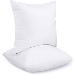 Utopia Bedding 2er Set Kissenfüllung 65 x 65 cm, Innenkissen Füllkissen Kopfkissen Sofakissen (Weiß)