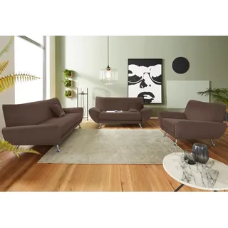 Home Affaire 3-2-1 Garnitur dunkelbraun
