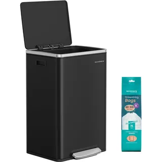 Songmics Mülleimer 50 l Tintenschwarz