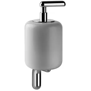 Gessi Goccia Seifenspender zur Wandmontage aus GRES, weiß, 38013126, Farbe: Metall schwarz gebürstet GHRC