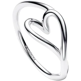 Pandora Essence Organisch Geformtes Herz Kleiner Ring aus Sterling Silber, Größe: 60, 194361C00-60