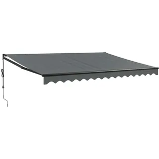 vidaXL Elektrische Markise mit Kurbel Anthrazit 4x3 m - Grau