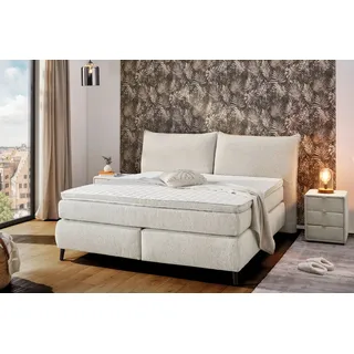 Jockenhöfer Boxspringbett Hacienda 180 x 200 cm Stoff Beige