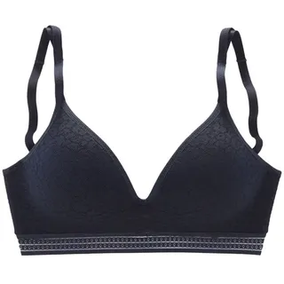 LASCANA Bralette-BH »Freya« ohne Bügel mit eingearbeitetem Push-up Kissen, Dessous, blau