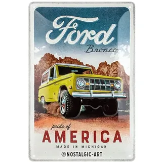 Nostalgic-Art Blechschild 20 x 30cm - Ford - Bronco Pride of America