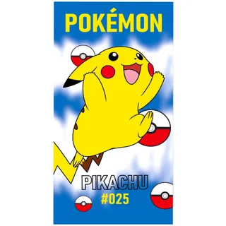 Theonoi Kinder - Handtuch Saunatuch Strandtuch Duschtuch Badetuch - 70 x 140 cm -Geschenk Jungen Mikrofaser (Pokemon)