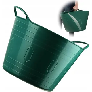 Wäschewanne & Wäschekorb - Flexible Haushaltswanne - 42 L - Polypropylen (PP) - Universell einsetzbar - Grün