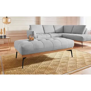 exxpo - sofa fashion Hocker EXXPO - SOFA FASHION "Palic, moderner Polsterhocker mit tollen Verarbeitungsdetails", silber, B:139cm H:47cm T:71cm, Hocker, Polsterhocker