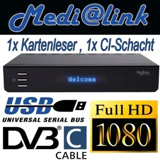 Ersatz Kabelreceiver DVB-C Medi@link Black Panther Nur Box Keine Fernbedienung