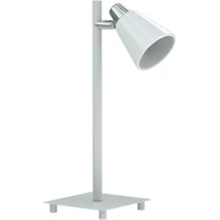 Tischlampe Chrom/ weiß, schwenkbar, ANTONIO MIRO