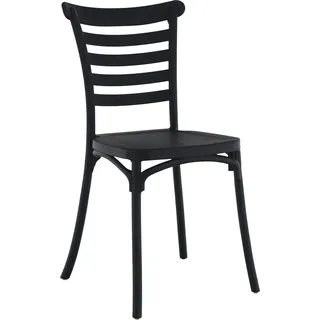 Kondela Savito Stapelstuhl - schwarz - Schwarz