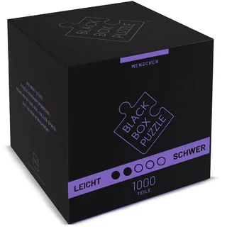 Misu Black Box Puzzle 1000 Teile, Blackbox mit Überraschungs-Motiv ohne Vorlage, Impossible schwer für Erwachsene und Kinder ab 14 Jahren, Puzzle Box Menschen Edition 2021