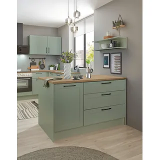 BASIC by Balculina Kücheninsel Marsi 145 cm grün