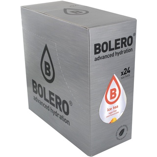 Bolero ICE TEA PEACH | 24x8g I Erfrischendes Zuckerfreies Getränkepulver mit Stevia gesüßt | Vitamin C | gesundes Getränk, das von Diabetikern empfohlen wird | Pfirsich Eistee Geschmack