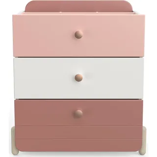 Demeyere GROUP Kombikommode »Jade« Schublade mit Rollenauszügen, Runde Knopfgriffe mit Roségold-Finish rosa