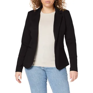 ICHI IHKATE BL Damen Blazer Kurzblazer Jacke Ein-Knopf-Blazer mit Stretch und Reverskragen, Größe:XL, Farbe:Black (10001)