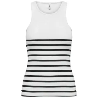 Only Tanktop »ONLKENYA RIB STRIPE TANK TOP CS JRS«, schwarz-weiß