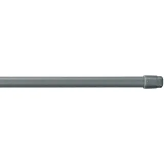 douceur d'intérieur, 2 Vitragengardinen, oval, ausziehbar, 11 mm (100 < 140 cm), Vo11, Grau, Metall mit Polystyrol-Finish