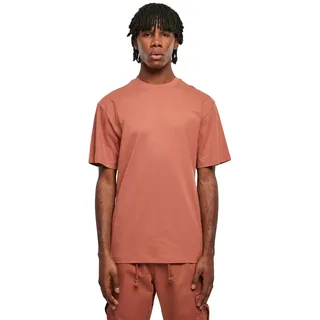 URBAN CLASSICS Tall Tee, Oversized T-Shirt für Männer, Baumwolle, gerippter Rundhals, terracotta, XL