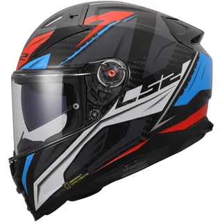 LS2 FF811 Vector II Carbon Savage Weiß/Blau/Rot 3XL