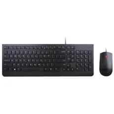 Lenovo Essential Wired Combo - keyboard and mouse set - Lithuanian - Tastatur & Maus Set - Litauisch - Schwarz