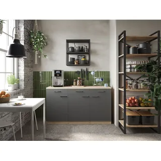 Respekta Unterschrank Küchenmöbel-Set 13 Merle 150 x 0 x 0 cm Grau
