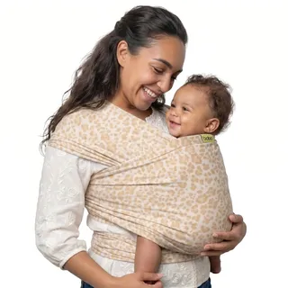 Boba Tragetuch Baby, Elastische Baumwolle, Neugeborene, Sand Leopard