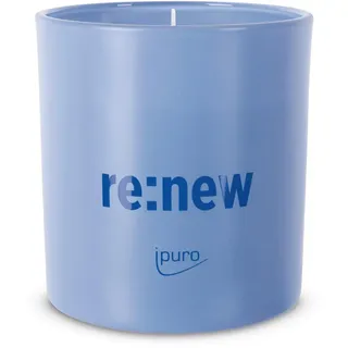 Ipuro Kerze IM Glas , Blau , Glas , 7.5x8.7x7.5 cm , Dekoration, Kerzen & Kerzenhalter