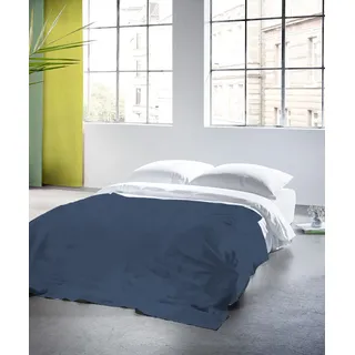 Plaid FLEURESSE "Plaid", blau (navy), B:180cm L:270cm, Baumwolle, Leinen, Wohndecken, Plaid, Halbleinen, in Gr. 180x270 cm, Plaid