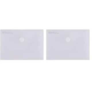 DONAU Umschlagmappe Schnappverschluss PP A7 180 Mikron Transparent / / Typ-Umschlag/Art-Mit Schnappsperre/Index-N.a. / Material-Pp/Farbe-Transparent/Format-A7 / Dicke [mm]-180μm (Packung mit 2)