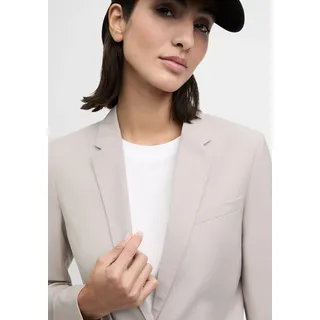 Blusenblazer CINQUE "CIBOOMI", Damen, Gr. 44, beige, Web, Obermaterial: 53% Polyamid, 43% Schurwolle, 4% Elasthan, schmal normal, V-Ausschnitt, eingesetzt,Ärmel mit Ärmelschlitz gerader Abschluss mit Knöpfen, Blazer Blusenblazer, Mit Markenlabelplättchen