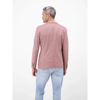 Jerseysakko LERROS "Leichter Jersey-Blazer mit bedrucktem Futter", Herren, Gr. 56, maple rot, 82% Polyester, 11% Viskose, 7% Elasthan, Sakkos Jerseysakko, Jersey mit Stretchanteil, bedrucktes Innenfutter, 2-Knopf-Design